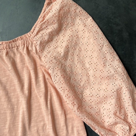 Sanctuary Zooey Off Shoulder Eyelet Tee - Picture 3 of 7